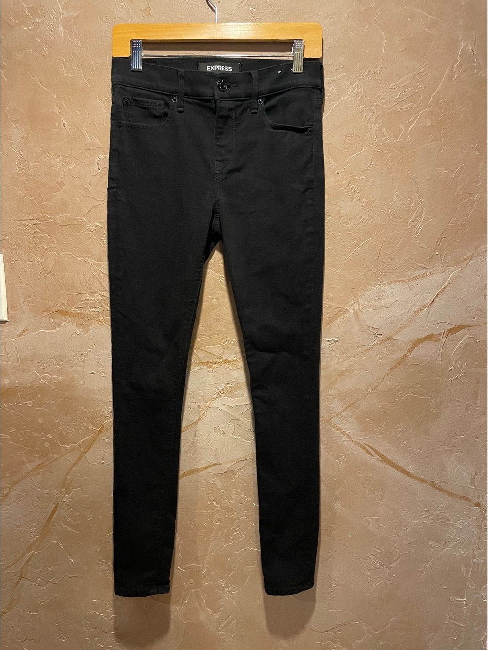 Express Women's Black Stretch Legging Jeans Mid Rise Size 2R